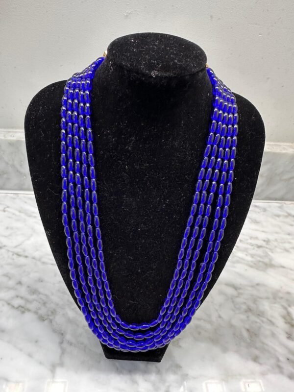 Royal Sapphire Multi-Strand Bead Necklace