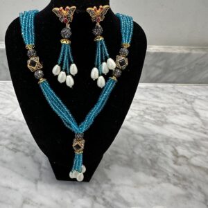 Ruby Pearl Royalty Necklace Set