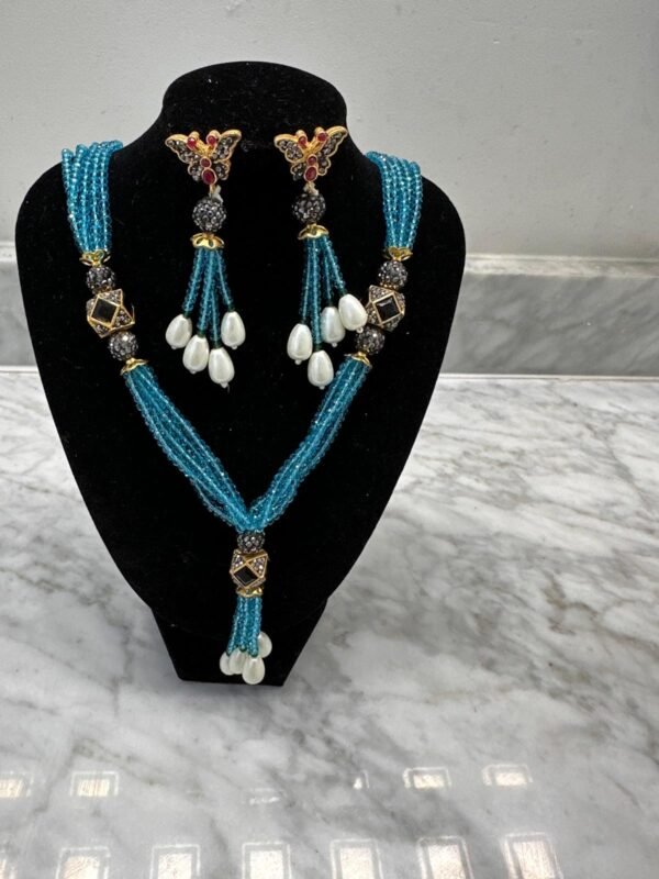 Ruby Pearl Royalty Necklace Set
